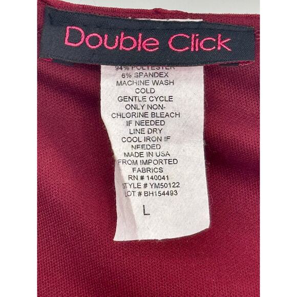 Burgundy Semi Formal Party Cap Sleeve Holiday Dress Size L - Picture 3 of 3